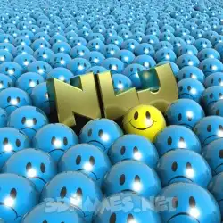 nlj in Special Smileys style - 3D name wallpaper