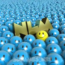 nlm in Special Smileys style - 3D name wallpaper