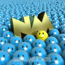 nm in Special Smileys style - 3D name wallpaper