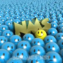 nms in Special Smileys style - 3D name wallpaper