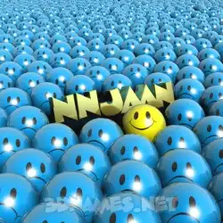 nnjaan in Special Smileys style - 3D name wallpaper