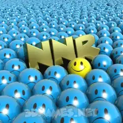 nnr in Special Smileys style - 3D name wallpaper