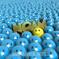 noam in Special Smileys style - 3D name wallpaper