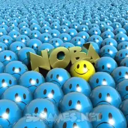 noba in Special Smileys style - 3D name wallpaper