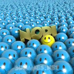 nodi in Special Smileys style - 3D name wallpaper