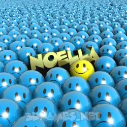 noella in Special Smileys style - 3D name wallpaper