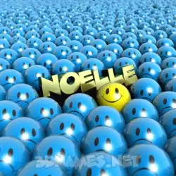 noelle in Special Smileys style - 3D name wallpaper