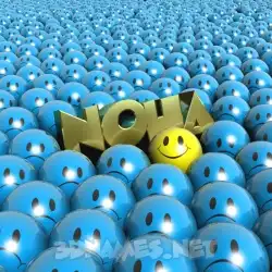 noha in Special Smileys style - 3D name wallpaper