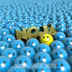 noja in Special Smileys style - 3D name wallpaper