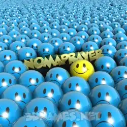 nomaprayer in Special Smileys style - 3D name wallpaper