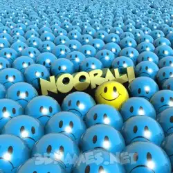 noorali in Special Smileys style - 3D name wallpaper
