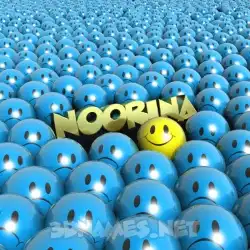 noorina in Special Smileys style - 3D name wallpaper