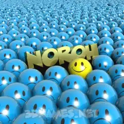 noroh in Special Smileys style - 3D name wallpaper