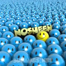 nosheen in Special Smileys style - 3D name wallpaper