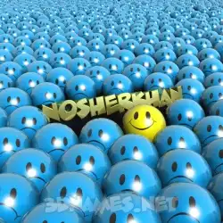 nosherkhan in Special Smileys style - 3D name wallpaper