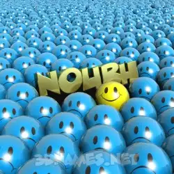 nourh in Special Smileys style - 3D name wallpaper