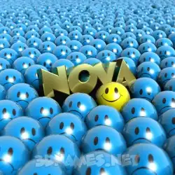nova in Special Smileys style - 3D name wallpaper