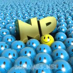 np in Special Smileys style - 3D name wallpaper