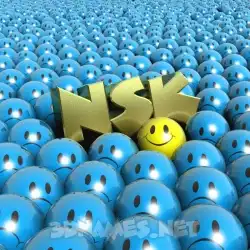 nsk in Special Smileys style - 3D name wallpaper