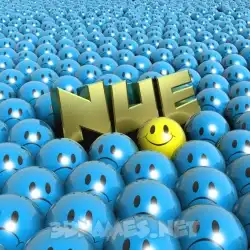 nue in Special Smileys style - 3D name wallpaper