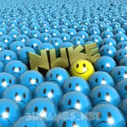 nuke in Special Smileys style - 3D name wallpaper