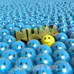 numa in Special Smileys style - 3D name wallpaper