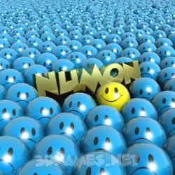 numon in Special Smileys style - 3D name wallpaper