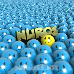 nuros in Special Smileys style - 3D name wallpaper