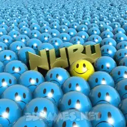 nuru in Special Smileys style - 3D name wallpaper