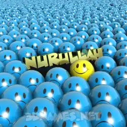 nurullah in Special Smileys style - 3D name wallpaper