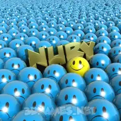 nury in Special Smileys style - 3D name wallpaper