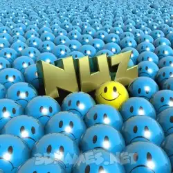 nuz in Special Smileys style - 3D name wallpaper
