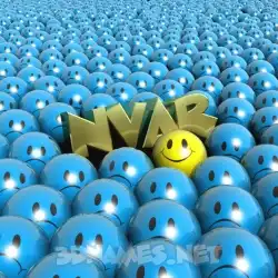 nvar in Special Smileys style - 3D name wallpaper