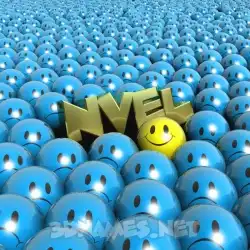 nvel in Special Smileys style - 3D name wallpaper