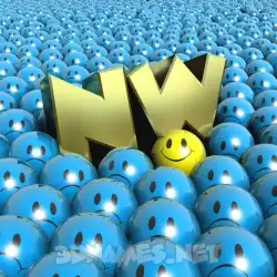 nw in Special Smileys style - 3D name wallpaper