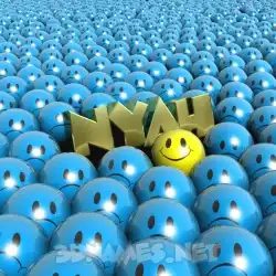 nyah in Special Smileys style - 3D name wallpaper