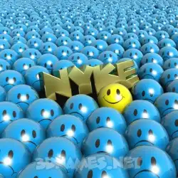 nyke in Special Smileys style - 3D name wallpaper