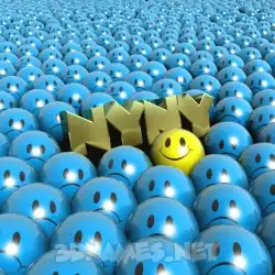 nyny in Special Smileys style - 3D name wallpaper