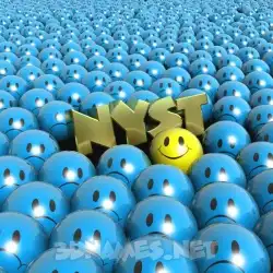 nyst in Special Smileys style - 3D name wallpaper