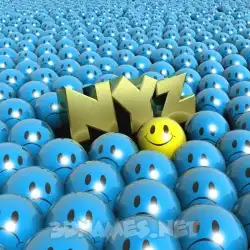 nyz in Special Smileys style - 3D name wallpaper