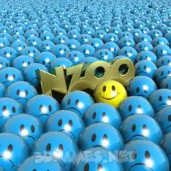 nzoo in Special Smileys style - 3D name wallpaper