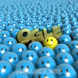 ogle in Special Smileys style - 3D name wallpaper