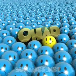 ohad in Special Smileys style - 3D name wallpaper