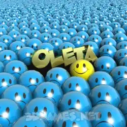 oleta in Special Smileys style - 3D name wallpaper