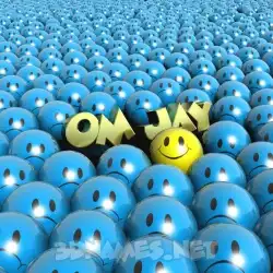 om jay in Special Smileys style - 3D name wallpaper
