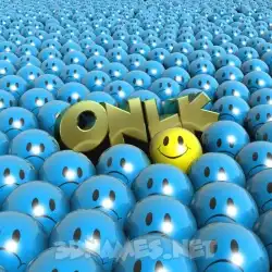 onlk in Special Smileys style - 3D name wallpaper