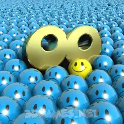 oo in Special Smileys style - 3D name wallpaper
