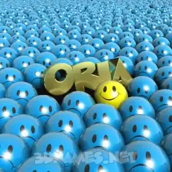 oria in Special Smileys style - 3D name wallpaper