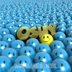 oshy in Special Smileys style - 3D name wallpaper