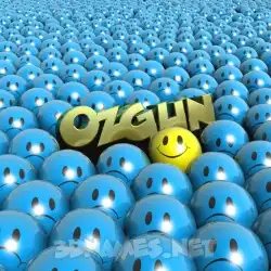 ozgun in Special Smileys style - 3D name wallpaper